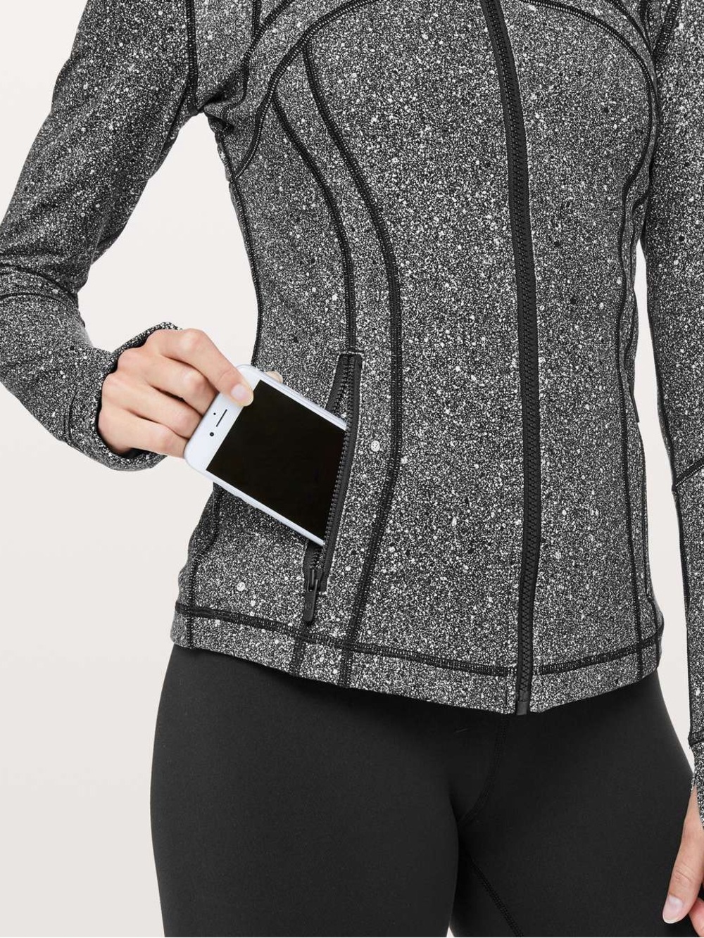 Lululemon Define Jacket in Luminesce Splatter Black and White Full Zip Jacket - Picture 5 of 9